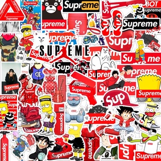 สติ๊กเกอร์ Supreme 109 ซูพรีม 50ชิ้น วันพีช หมี สนุปปี้ ลูฟี่ ซิมสัน ดราก้อนบอล เดอะซิมป์สันส์ star wars nasa นาซ่า ซูพี