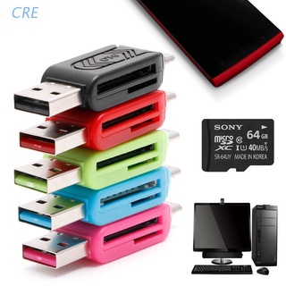 Cre 2-IN-1 Micro Usb 2.0 Otg Sdxc Tf Sd เครื่องอ่านการ์ดหน่วยความจําสําหรับสมาร์ทโฟน Android