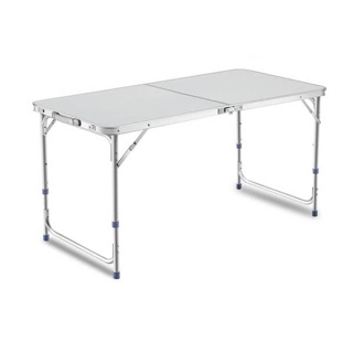 โต๊ะพับ สีขาว โต๊ะสนามพับเก็บได้ พกพาสะดวก Folding Table ปรับระดับได้ แบบกระเป๋าพกพา รุ่น T2 (White)