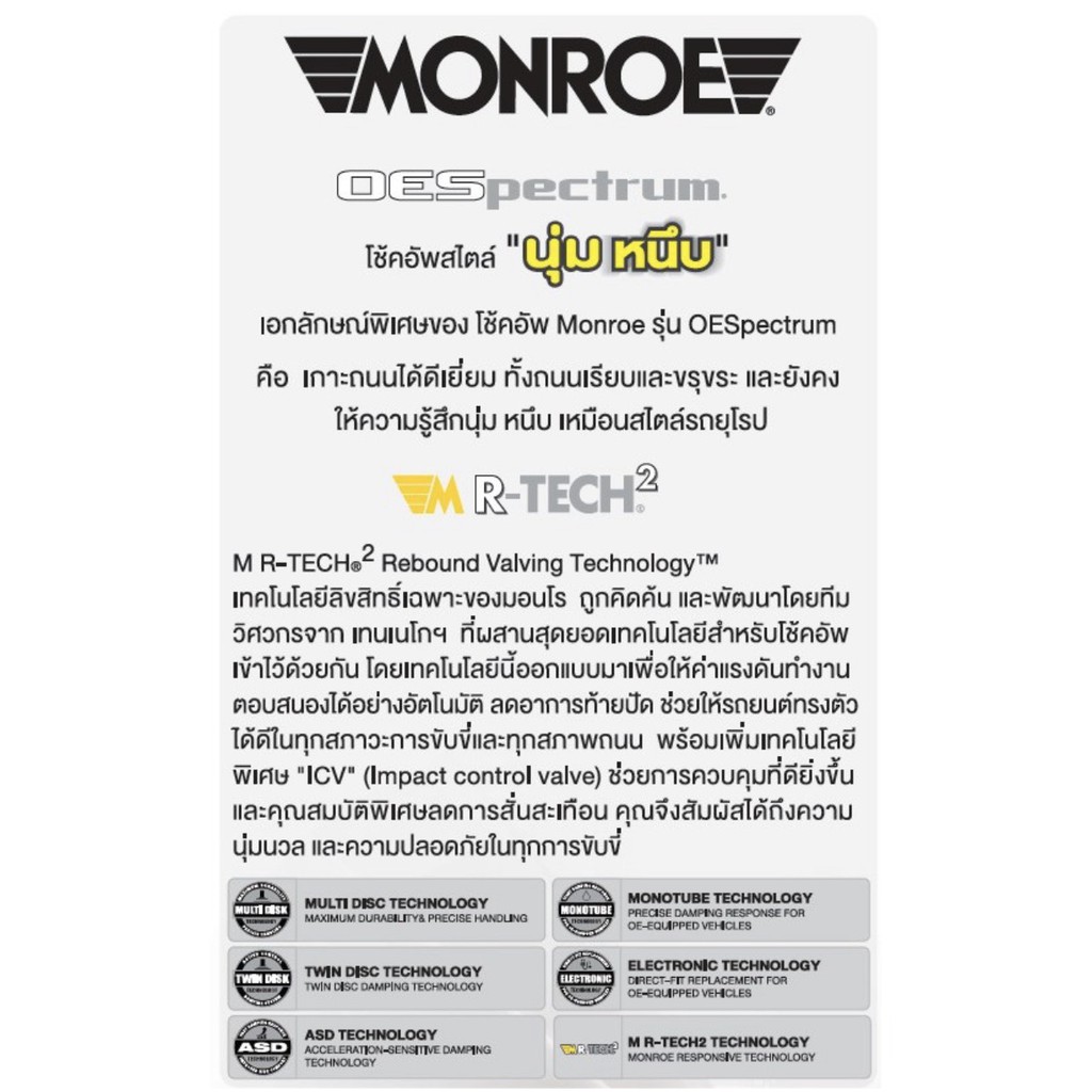 ใช้atau132ลดเพิ่ม-120บาท-โช๊คอัพ-โช๊ค-โช้คอัพ-ฮอนด้า-บริโอ้-2011-2016-honda-brio-2011-2016-ยี่ห้อ-monroe-รุ่น-oespectru