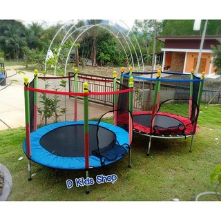 💥Super Sale💥แทรมโพลีนสำหรับเด็กกระโดดเล่น Trampoline jump หรือออกกำลังกาย (ขนาด 122 x 140 ซม.) LNX-10013