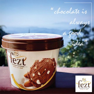 เฟซท์ ไอศรีมพรี่เมี่ยม (Fezt Ice cream Premium)   ขนาด 75 g. รสร็อคกี้โรด (Rocky road) จำนวน 12 ถ้วย