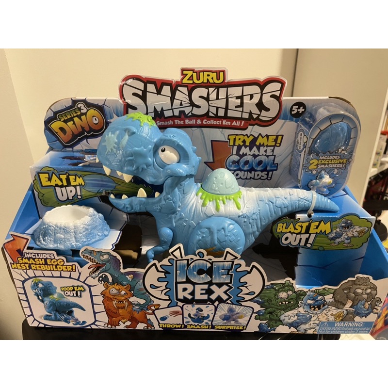 smashers-dino-ice-age-ice-rex-playset-series-3-t-rex-toy-set-by-zuru-with-accessories-tyrannosaurus-rex-collectible-toy