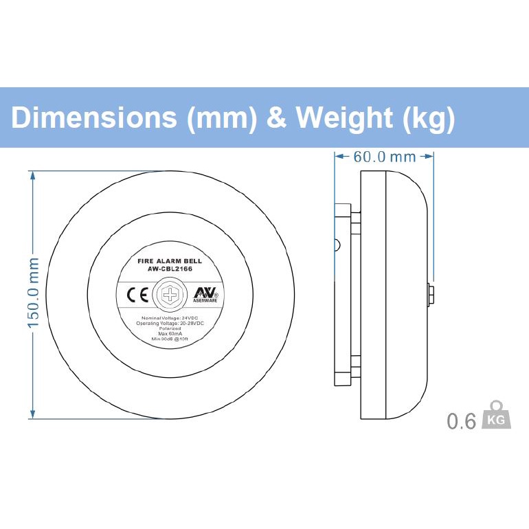 รับประกัน-1-ปี-asenware-กระดิ่งแจ้งเหตุเพลิงไหม้-conventional-fire-bell-6inch-24v-รุ่น-aw-cbl2166