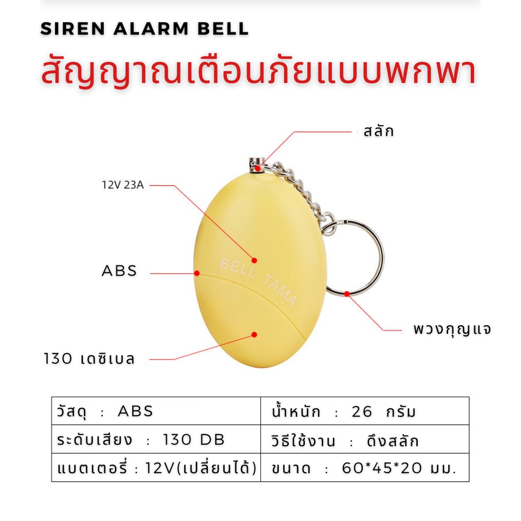 สัญญาณเตือนภัย-แบบพกพา-personal-alarm-2-in-1-เป็นพวงกุญแจสไตล์มินิมอล-ร้องเตือนระดับเสียง-130-เดซิเบล