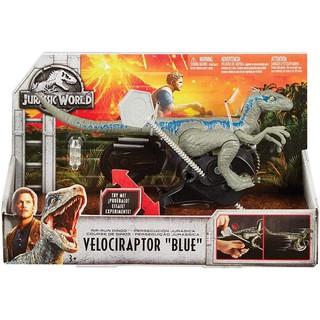 Jurassic World Rip-Run Dinos Velociraptor "Blue" โมเดลของเล่น แร็พเตอร์ "บลู" รุ่น FMM33