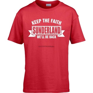 Sunderland football  ktf well be back Design Adult T Shirt 80s Tops Men T-ShirtS-5XL