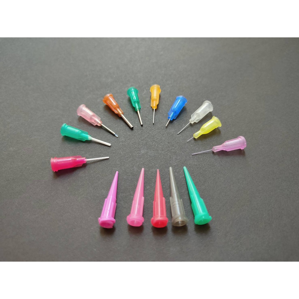 Dispensing เข็มหยอดกาวแบบพลาสติก รุ่น TT Tapered tips 20G สี Pink [ 10 ...