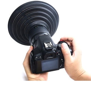 Bizoe เลนส์ฮู้ดกล้อง ซิลิโคน กันแสงสะท้อน R5 Micro-single M200 Canon 5D4 80D 90D Sony A7 M3 A9 A6500