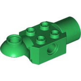 Lego part No.47452  Technic Brick Modified 2 x 2 with Pin Hole, Rotation Joint Ball Half (Horizontal Top), Rotation Joi