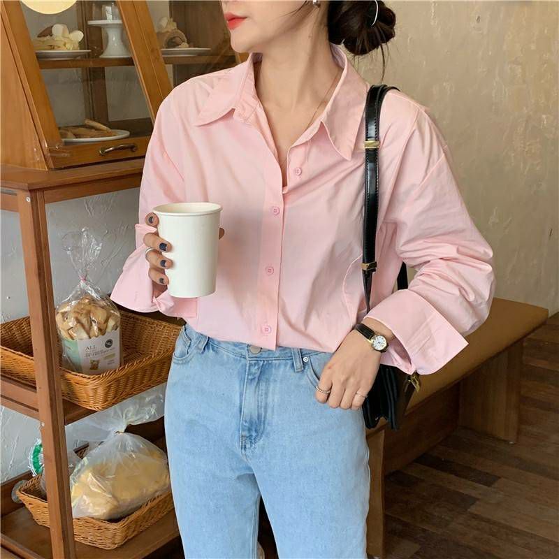 เสื้อเชิ้ตแขนยาว-สีชมพู-pink-shirt-c6659