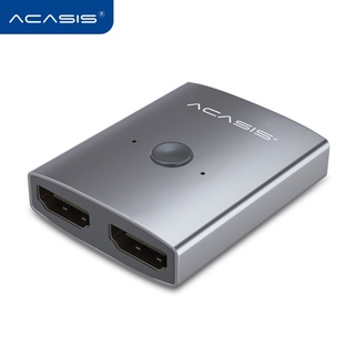 ACASIS HDMI Switch 4K HDMI Splitter Bi-Directional 1 in 2 Out or 2 in 1 Out HDMI Selector Switcher Box for TV Stick PC