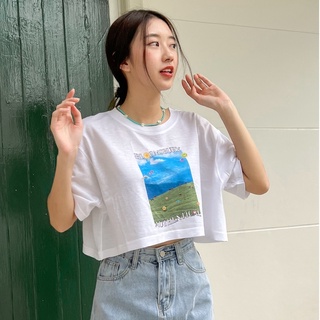 Live153# เสื้อขาว “Farm.Girl” S-XXL อก 32-50 สไตล์เกาหลี Dream Big Tshirt โอเวอร์ไซน์ สาวอวบใส่ได้ สีขาว คอกลม เเฟชั่น