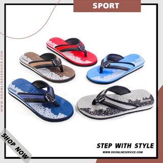 รองเท้า Sport รุ่น STEP WITH STYLE รองเท้าแตะแบบหนีบแฟชั่นผู้หญิง ผู้ชาย ลายเท่ๆ พื้นนุ่ม ใสสบาย