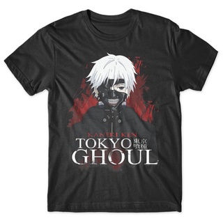 เสื้อยืดผ้าฝ้ายGILDAN เสื้อยืด พิมพ์ลาย Kaneki Ken Tokyo Ghoul แบบกําหนดเอง สําหรับผู้ชาย และผู้หญิงL XL  XXL 3XL