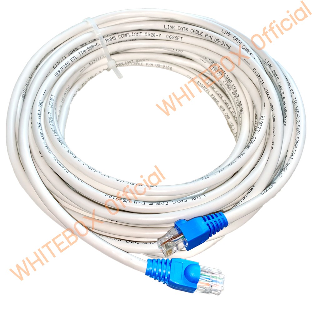 ภาพหน้าปกสินค้าสายแลน CAT6 10/15/20เมตร(ภายใน) สาย Lan Lan Cable เข้าหัวสำเร็จ ยี่ห้อ Link แท้ พร้อมส่ง จากร้าน whitebox_official บน Shopee