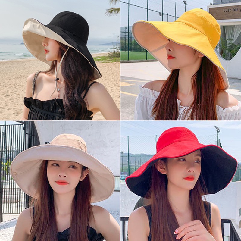ราคาและรีวิวMOJU หมวกกันแดดสไตล์ญี่ปุ่น เกาหลี หมวกแฟชั่นปีกกว้าง หมวกแฟชั่น หมวก หมวกกันแดด หมวกปีกกว้าง หมวก