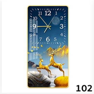 นาฬิกาแขวน รุ่น 102 ขนาด( 30X60CM )กระจกนิรภัยนาฬิกาแขวนสี่เหลี่ยมแฟชั่นสไตล์นอร์ดิก