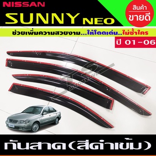 ภาพหน้าปกสินค้าคิ้วกันสาดประตู สีดำเข้ม Nissan Sunny Neo ปี 2001,2002,2003,2004,2005,2006 (A) ซึ่งคุณอาจชอบราคาและรีวิวของสินค้านี้