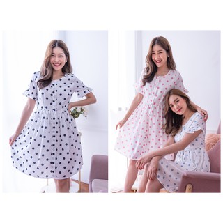 เดรสลายจุด AD 304 Playful Polka dot Dress by Adora.Brandofficial