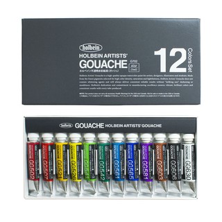 สินค้า สีกวอช Holbein Artist Gouache Set 12 สี Watercolor Paint