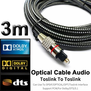 ภาพหน้าปกสินค้าสายออฟติคอล ออดิโอ  HIFI 5.1 SPDIF Fiber Toslink Optical Cable Audio ยาว 3m สำหรับ Speaker Soundbar Amplifier Subwoofer. ที่เกี่ยวข้อง