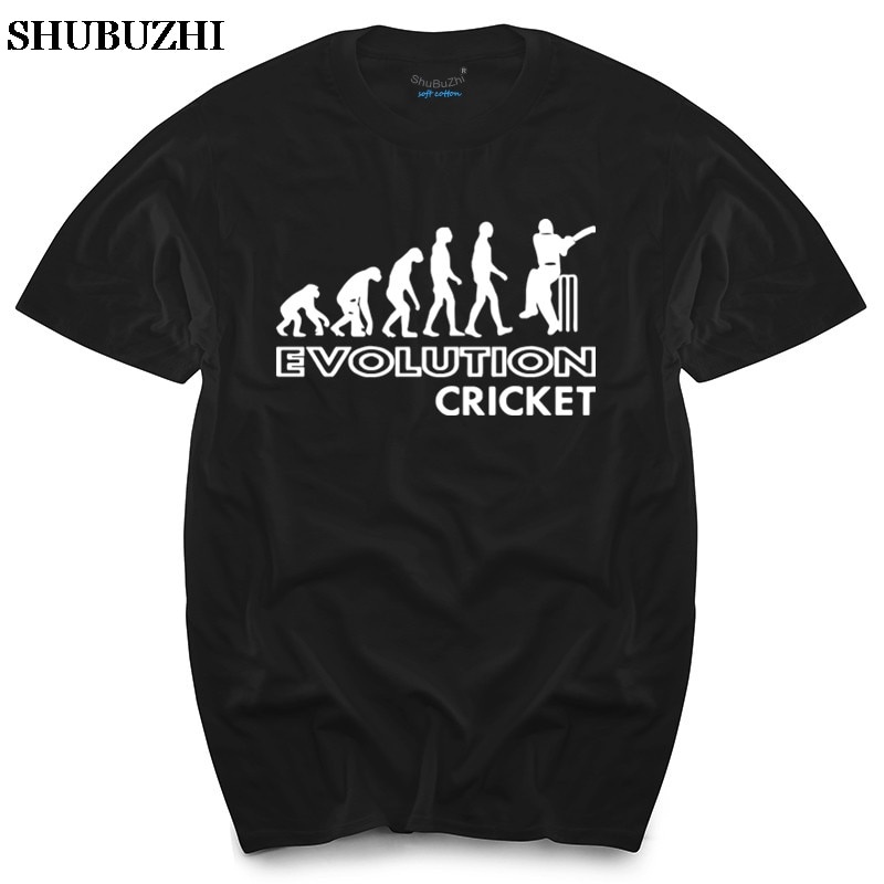 เสื้อยืดผ้าฝ้ายพิมพ์ลายคลาสสิก-เสื้อยืด-พิมพ์ลาย-evolution-cricket-options-แฟชั่นฤดูร้อน-สีดํา-สําหรับผู้ชาย