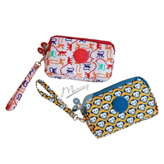 รูปภาพขนาดย่อของกระเป๋าคล้องมือ Kipling 3ช่อง ลายลิงลองเช็คราคา