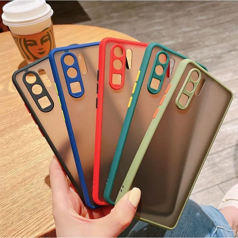 เคสหลังด้านขอบสี-realme-realme-c11-c12-c15-c17-c11-2021-c21-c25-realme7i-realme7pro-realme5-5s-c3-6i-5i