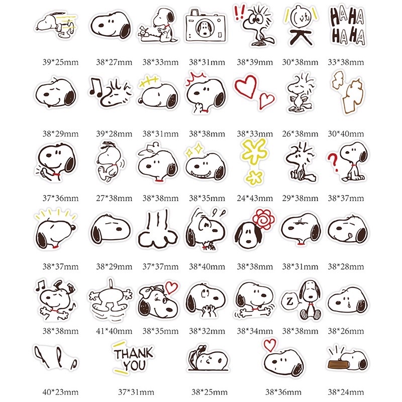 สติ๊กเกอร์-snoopy-156-สนู้ปปี้-40ชิ้น-ตกแต่ง-สนู๊ป-สติ้กเกอร์-สนุปปี้-สะนูป-snoopy-สนูป-สะนู-สนูบ-สนู-สนุบ-สนุป-ปี้-ปี่