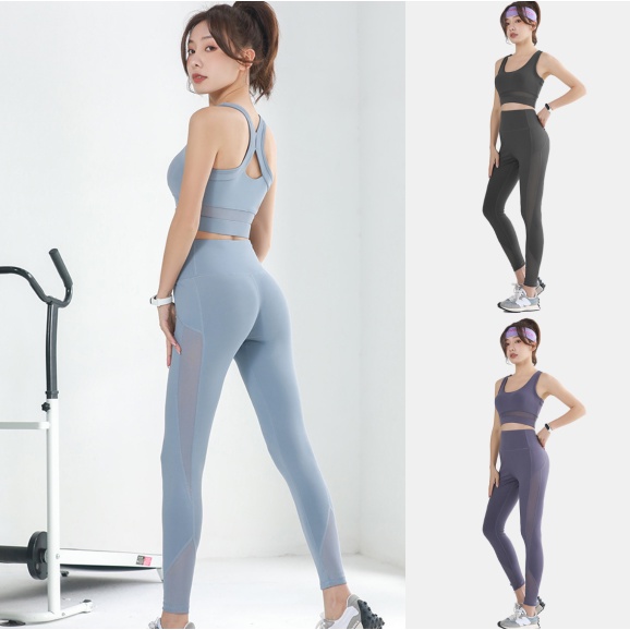 รุ่นใหม่-ชุดโยคะ-ชุดออกกำลังกาย-set-yoga-210-ไซส์พิเศษ-ชุดฟิตเนส-กางเกงขายาว-สปอร์ตบรา-ผ้านิ่มลื่น-ใส่สบายไม่อึดอัด