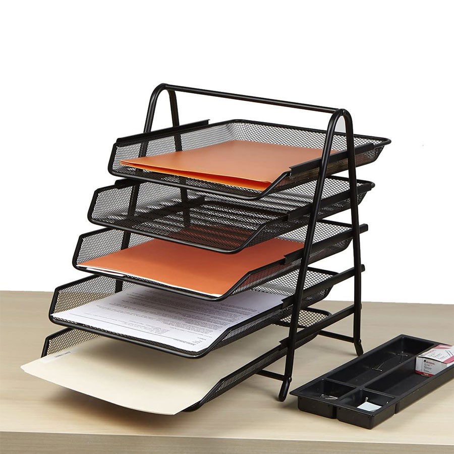 ชั้นวางเอกสาร ถาดใส่เอกสาร Paper Tray 5 ชั้น ขนาด A4 Simple Shopee Thailand