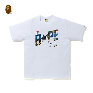 เสื้อยืดโอเวอร์ไซส์ใหม่ เสื้อยืดแขนสั้น พิมพ์ลายพราง BAPE แฟชั่นฤดูใบไม้ผลิ และฤดูร้อน สําหรับผู้ชาย 110050S-3XL