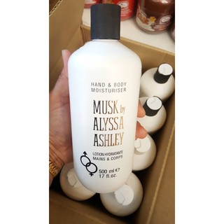 Alyssa Ashley Musk Hand and Body Moisturise Lotion 500ml (ฝาดำ) สำหรับผิวแห้ง