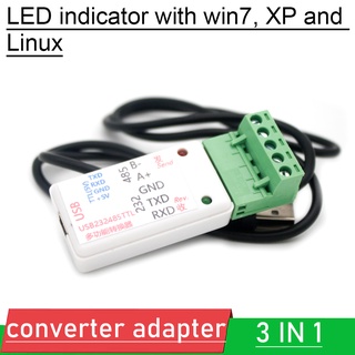 อะแดปเตอร์แปลง พอร์ตอนุกรม 3in1 USB เป็น RS485 RS232 USB เป็น TTL 232 TO 485 ch340 LED สําหรับควบคุมการเข้าถึง PTZ PLC