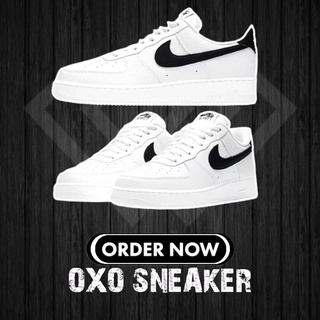 NIKE AIR FORCE 1 LOW WHITE BLACK AF1 White Black (Originals Quality 100%)