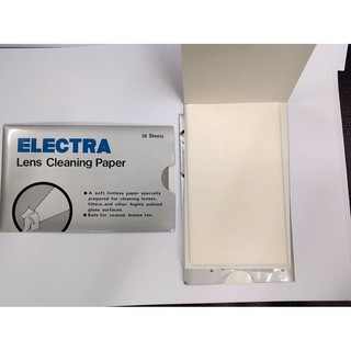 ภาพขนาดย่อของภาพหน้าปกสินค้าELECTRA  Lens Cleaning Paper  กระดาษเช็ดเลนส์กล้องถ่ายรูป กระจกมือถือ และ คอมพิวเตอร์ / แท๊ปเล็ต จากร้าน pakawin236 บน Shopee