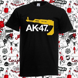 เสื้อยืดลําลอง แขนสั้น คอกลม พิมพ์ลาย Firearms Ak 47 เหมาะกับฤดูร้อน สําหรับผู้ชายS-5XL