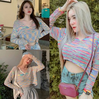 ภาพหน้าปกสินค้า🌈SpinnyHouse🌈 เสื้อหนาว สเวตเตอร์  หนาวนี้หนาวไหนก็อุ่นใจ🤗  ครอปไหมพรม 🌈รุ่นทาโร่ I602B ซึ่งคุณอาจชอบราคาและรีวิวของสินค้านี้