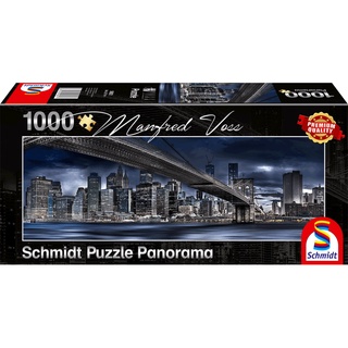 SCHMIDT: NEW YORK, DARK NIGHT – MANFRED VOSS (1000 Pieces) (Panorama) [Jigsaw Puzzle]