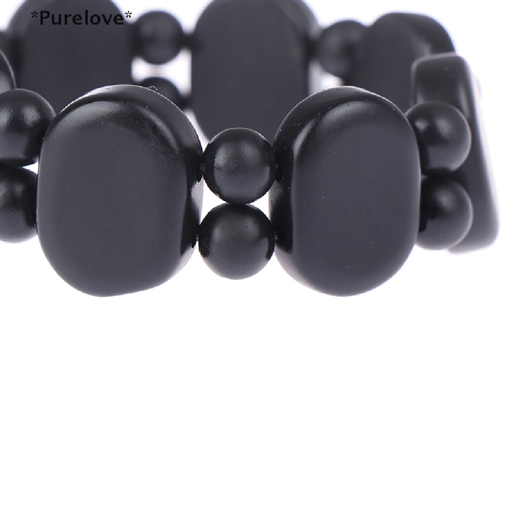 purelove-สร้อยข้อมือ-ลูกปัดหินธรรมชาติ-สีดํา-แฟชั่นสําหรับผู้หญิง-และผู้ชาย