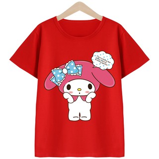 Babykidsเสื้อผ้าเด็กเสื้อยืดคอตตอน100คอกลมแขนสั้นเด็กผู้หญิงลายเมโลดี้น่ารักผ้านุ่มใส่สบาย