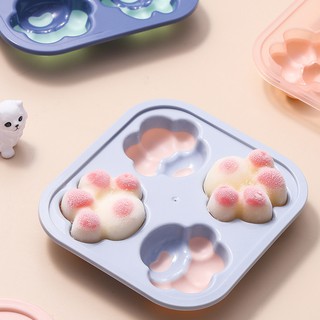 แม่พิมพ์ ซิลิโคน ทำน้ำแข็งกรงเล็บแมว 4 หลุม Ice Tray Ice Cube Mold  Silicone Ice Tray