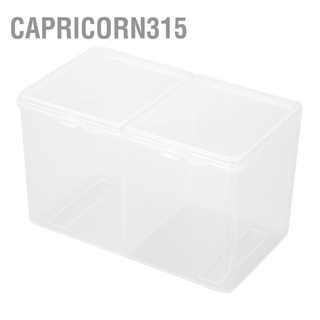 Capricorn315 กล่องเก็บสําลีแผ่น กลิตเตอร์ 2 ช่อง