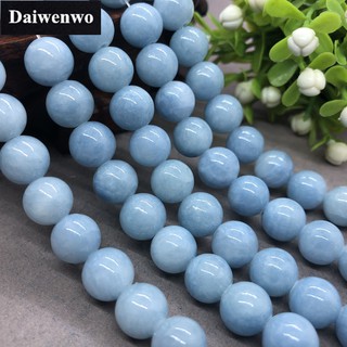 สินค้า Yellow Jade Beads ลูกปัดหยกเหลือง 4-12 มม. ทรงกลมสีฟ้าโมราลูกปัดหิน DIY