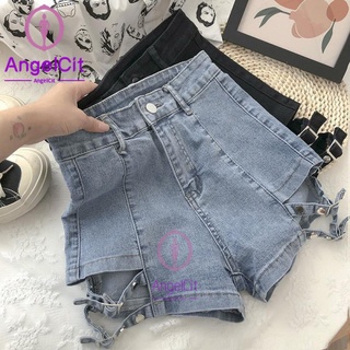Angelcity ※ กางเกงขายาว เอวสูง ทรงเอ เข้ากับทุกการแต่งกาย แฟชั่นฤดูร้อน สไตล์เกาหลี สําหรับผู้หญิง 2021