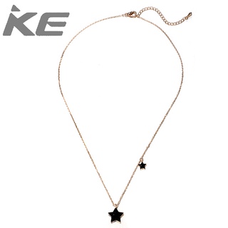Jewelry Simple Natural Star Moon Black Diamond Single Alloy Necklace Necklace Women for girls