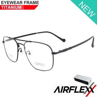 Titanium 100% แว่นตา รุ่น AiRFLEX AF 333 สีดำ กรอบเต็ม ขาข้อต่อ วัสดุ ไทเทเนียม กรอบแว่นตา Eyeglasses