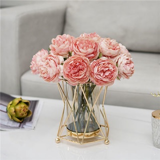 🌸L·Z·Lovely ตกแต่งแจกัน🌸ดอกไม้ประดิษฐ์ แจกันแก้วไฮโดรโปนิกส์ จัดดอกไม้ประดิษฐ์ ตกแต่งดอกไม้บนโต๊ะในห้องนั่งเล่น
