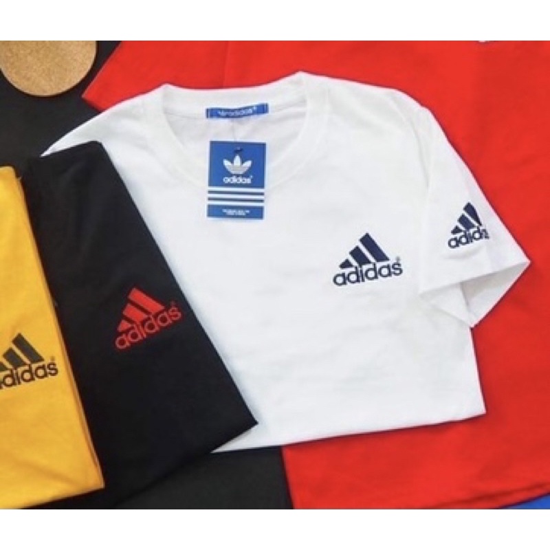 พร้อมส่ง-เสื้อยืดอดิดาส-adidas-สีแจ๋มๆ-งานปักหน้าอก-แขน